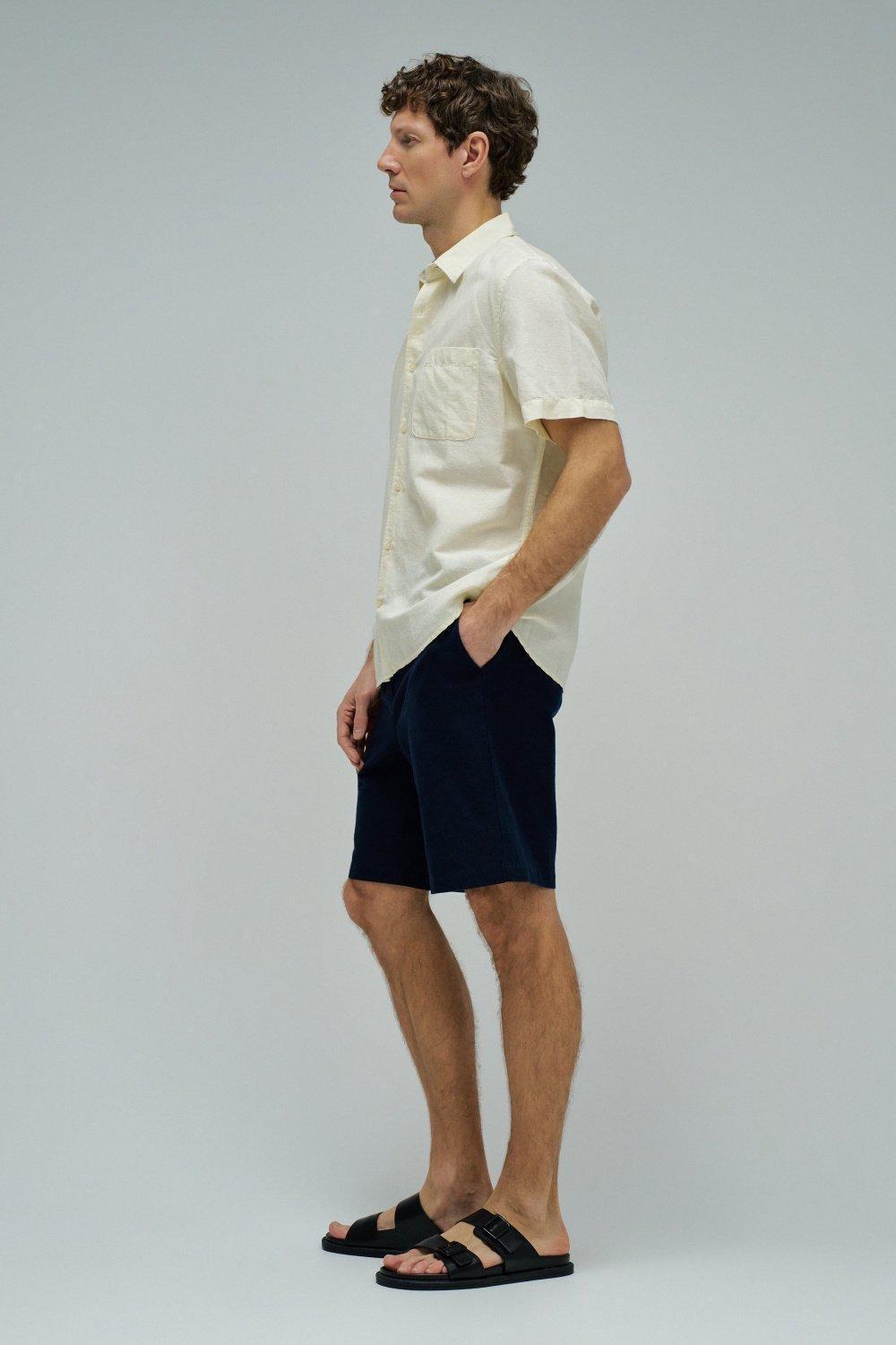Shirt With Linen, Yellow, medium