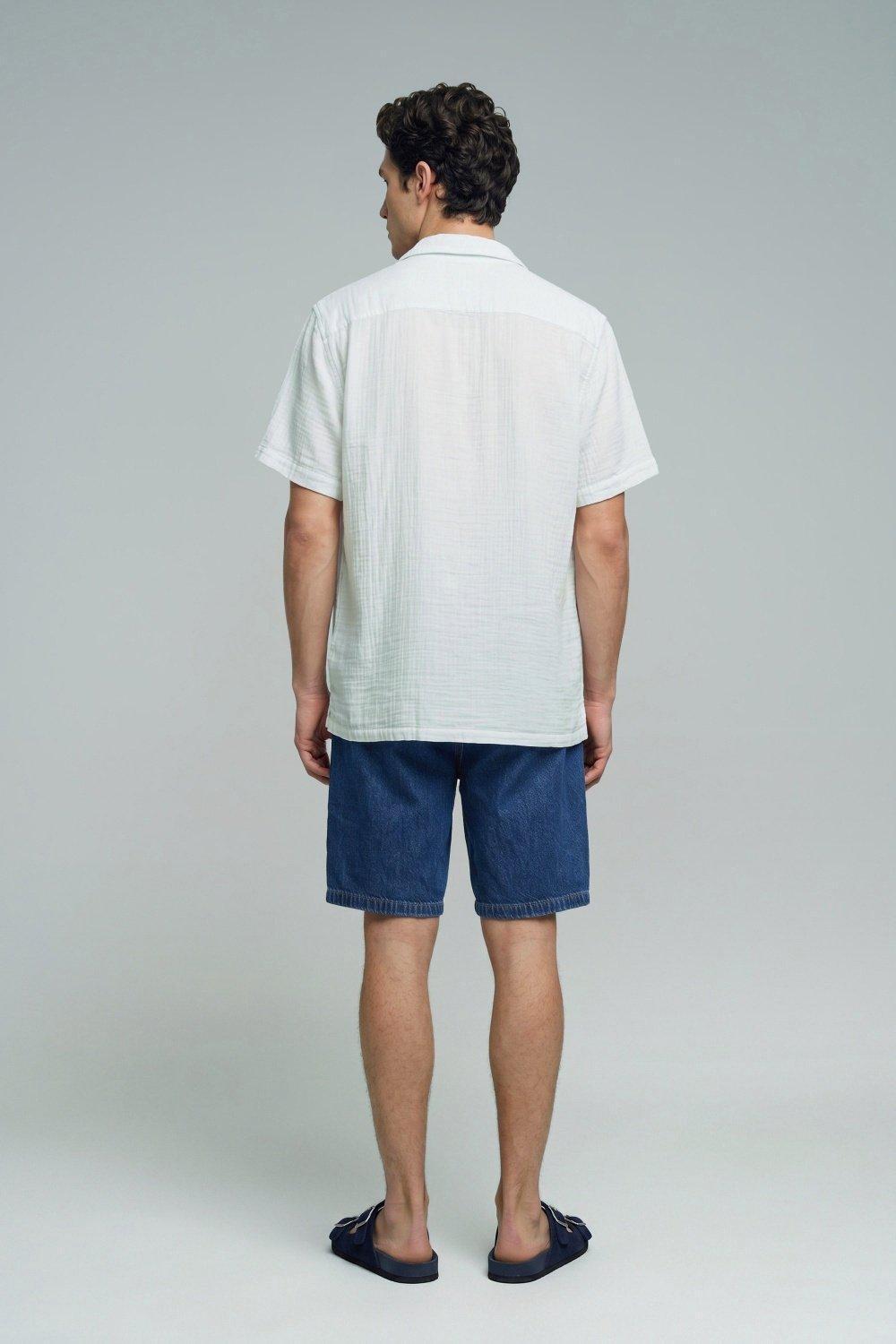 Short Sleeved Shirt, Blue, large image number 3