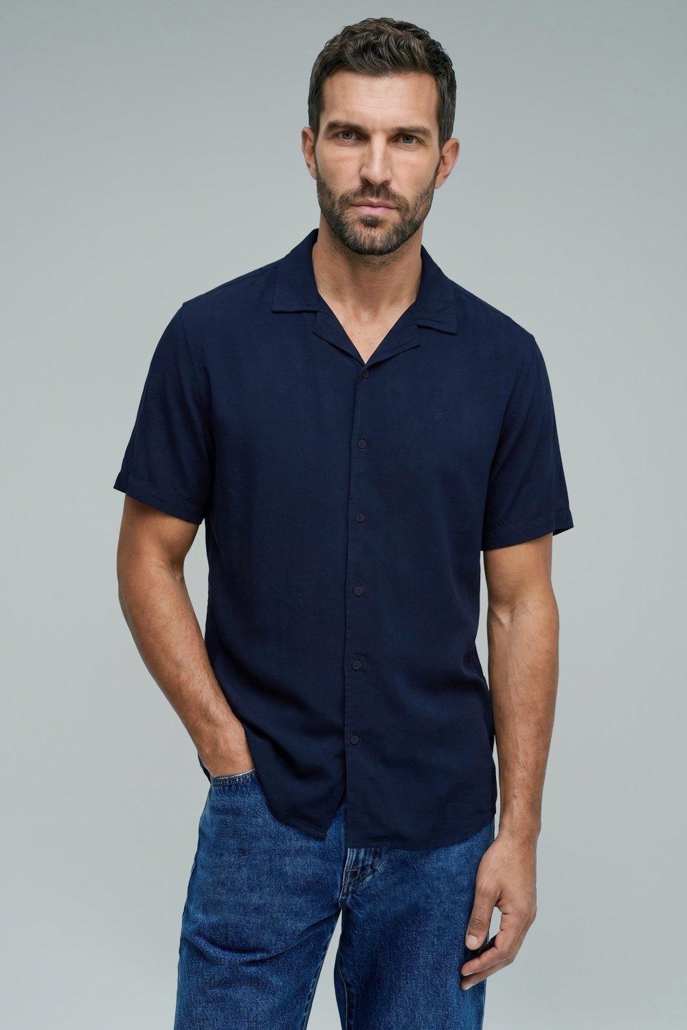 Short Sleeved Shirt, Blue, medium