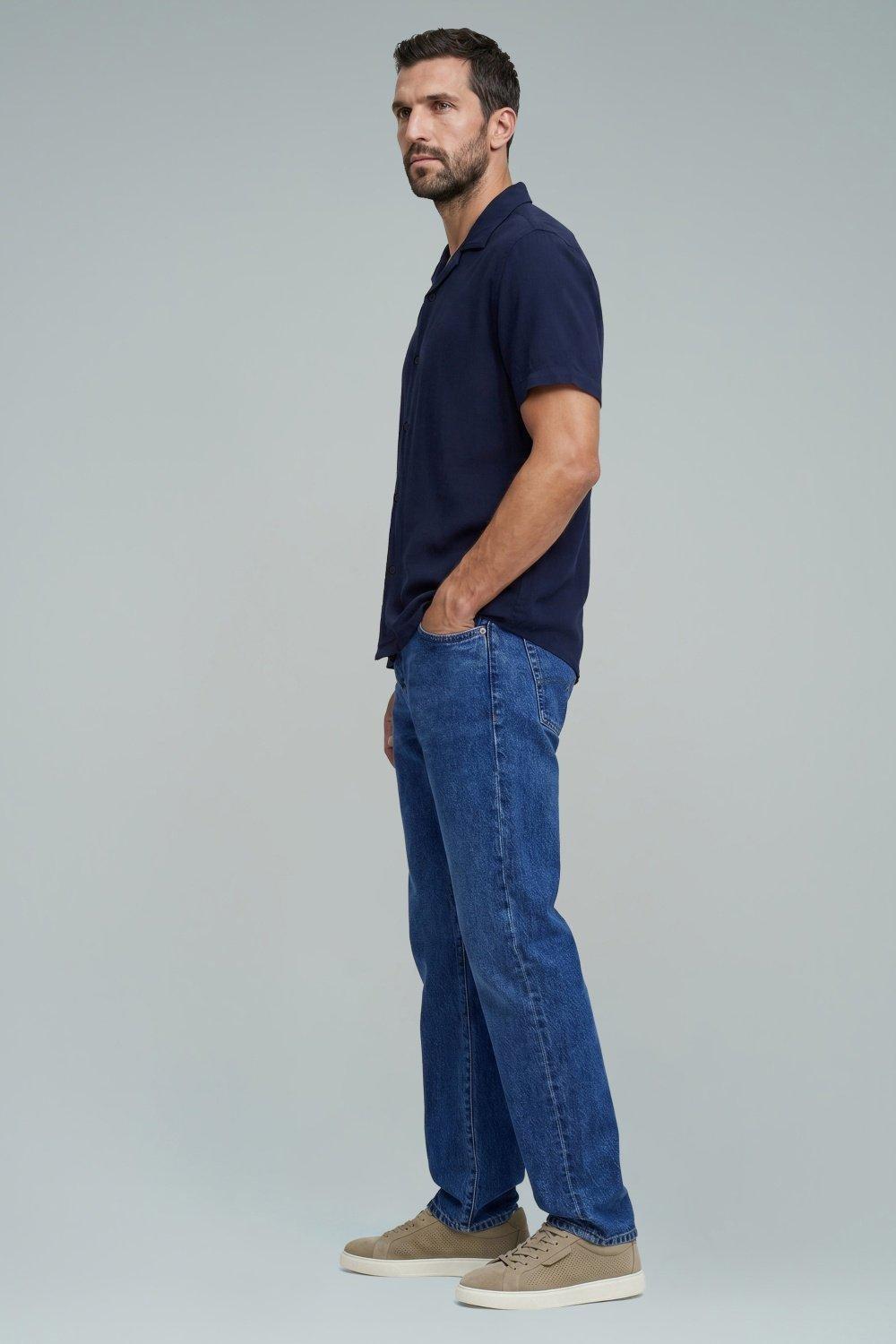 Short Sleeved Shirt, Blue, medium