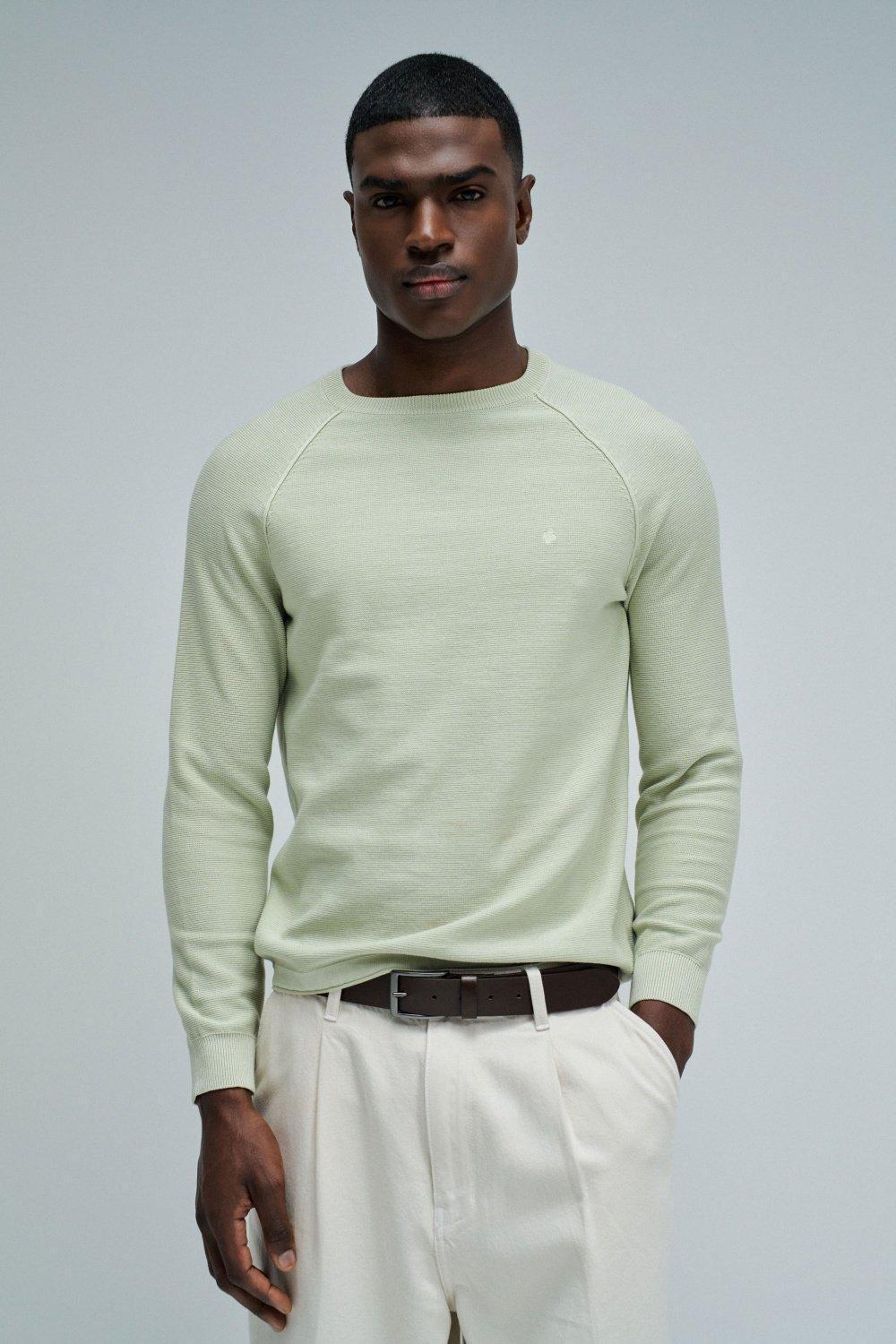 Knitted Jumper, Green, medium