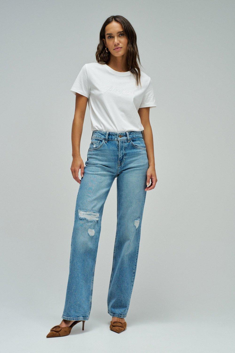 T-Shirt With Branding, Beige, large image number 1