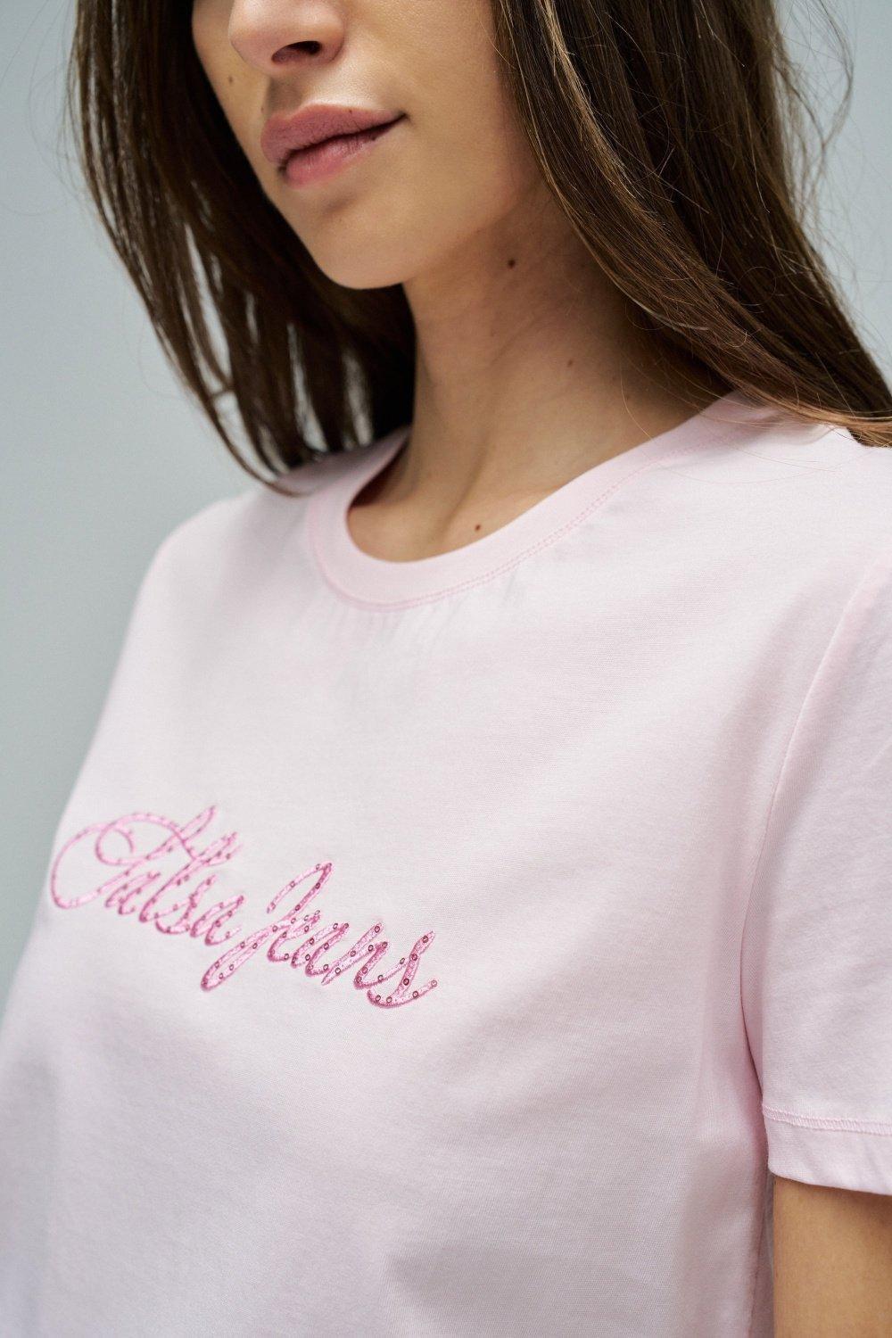 T-Shirt With Branding, Pink, large image number 4