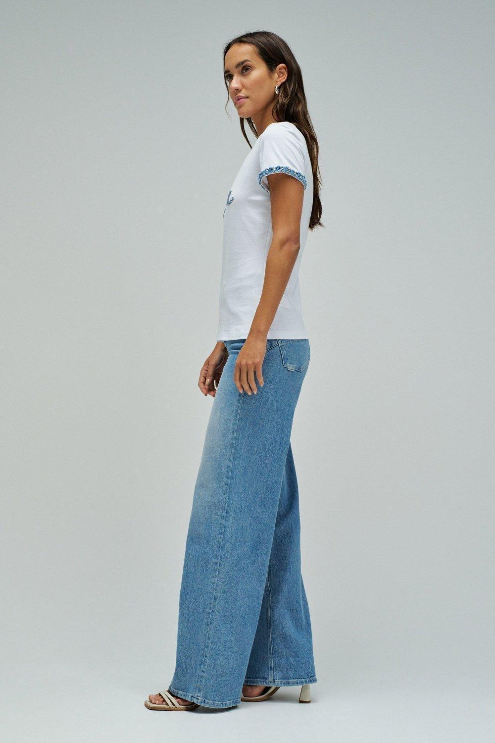 T-Shirt With Branding, White, large image number 2