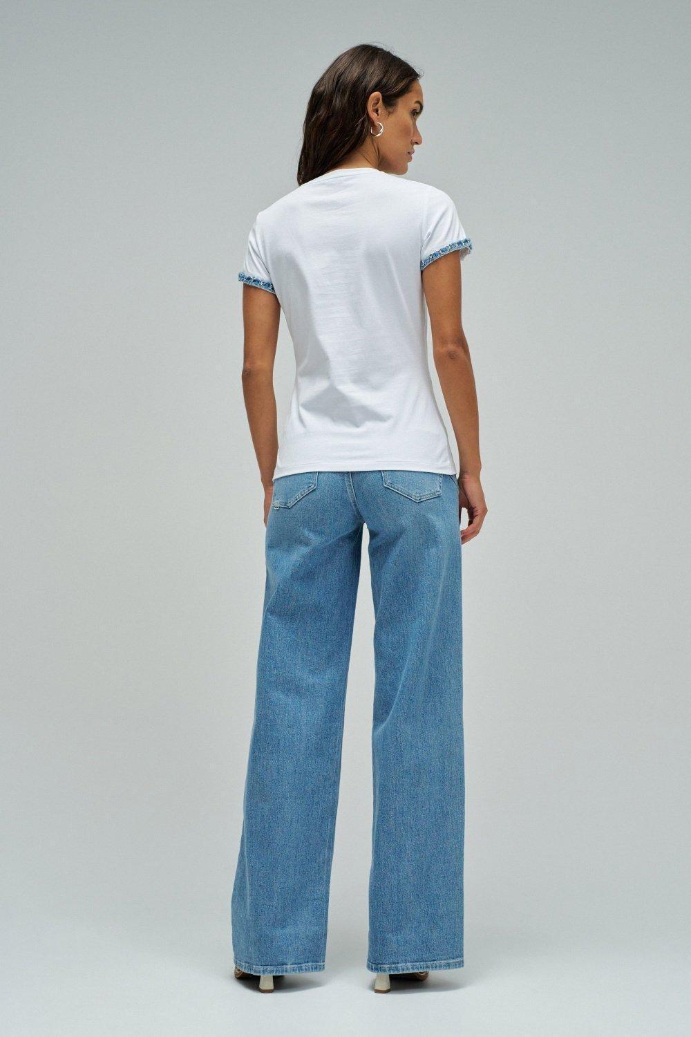 T-Shirt With Branding, White, large image number 3