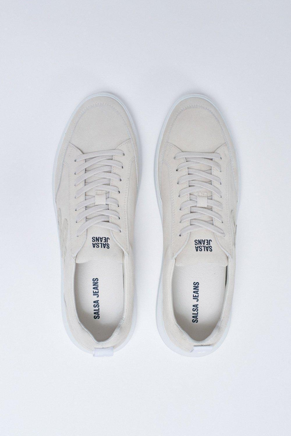 Leather Trainers, Beige, large image number 4