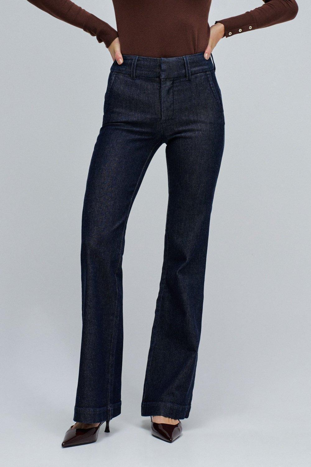 Push In Flare Secret Chino, Dark Blue, large image number 0