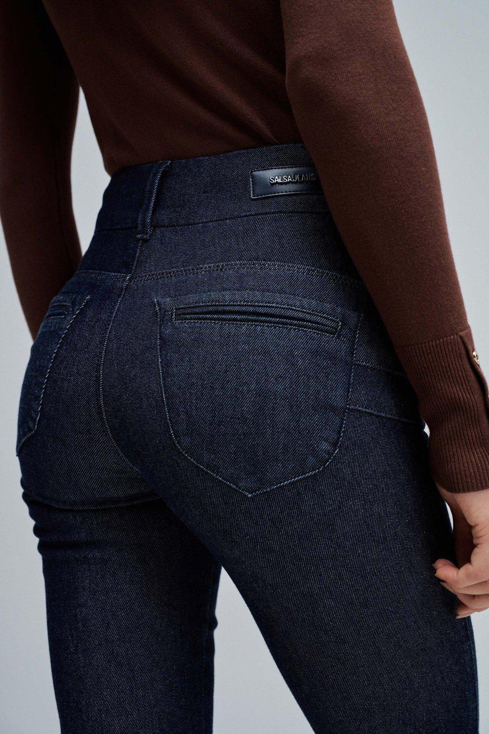 Push In Flare Secret Chino, Dark Blue, large image number 4