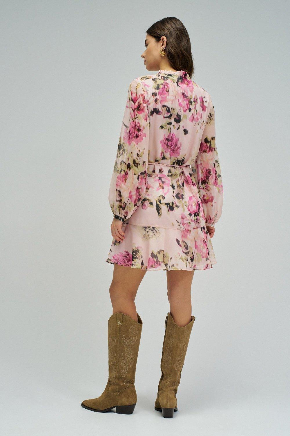 Dress With Floral Pattern, Light Pink, large image number 3