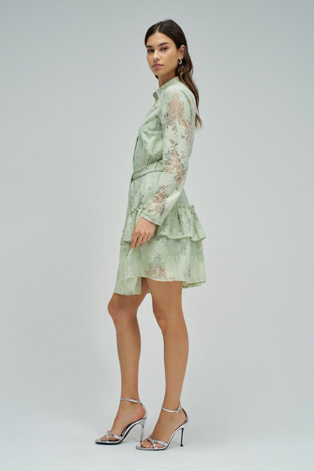 Lace Dress, Green, medium