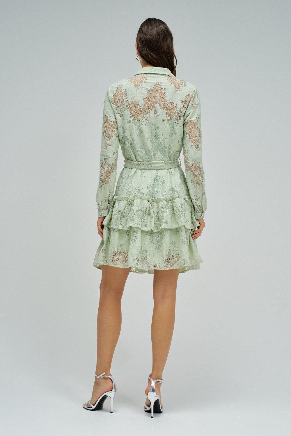 Lace Dress, Turquoise, large image number 3