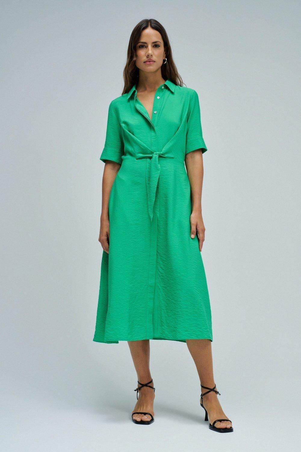 Shirt Dress With Floral Pattern, 2101_521, medium