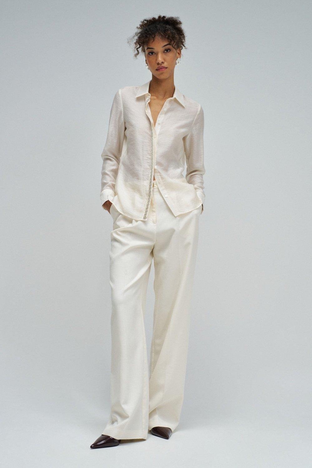 Shirt With Sparkles, Beige, medium