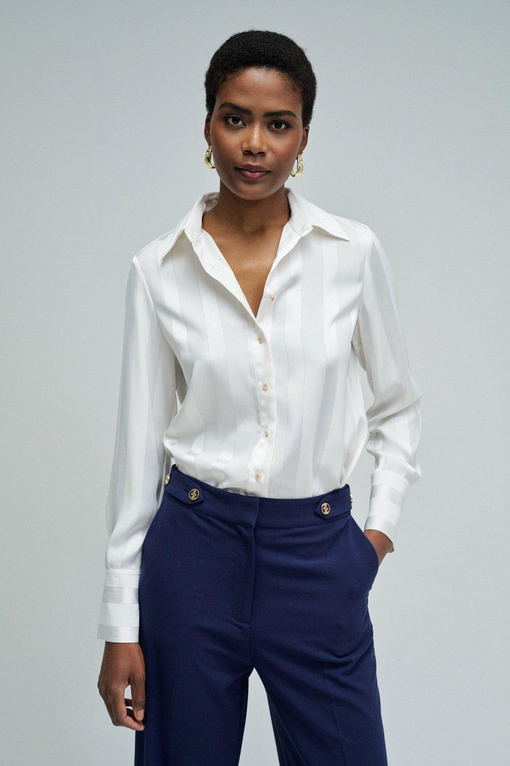 Shirt With Floral Pattern, Beige, medium