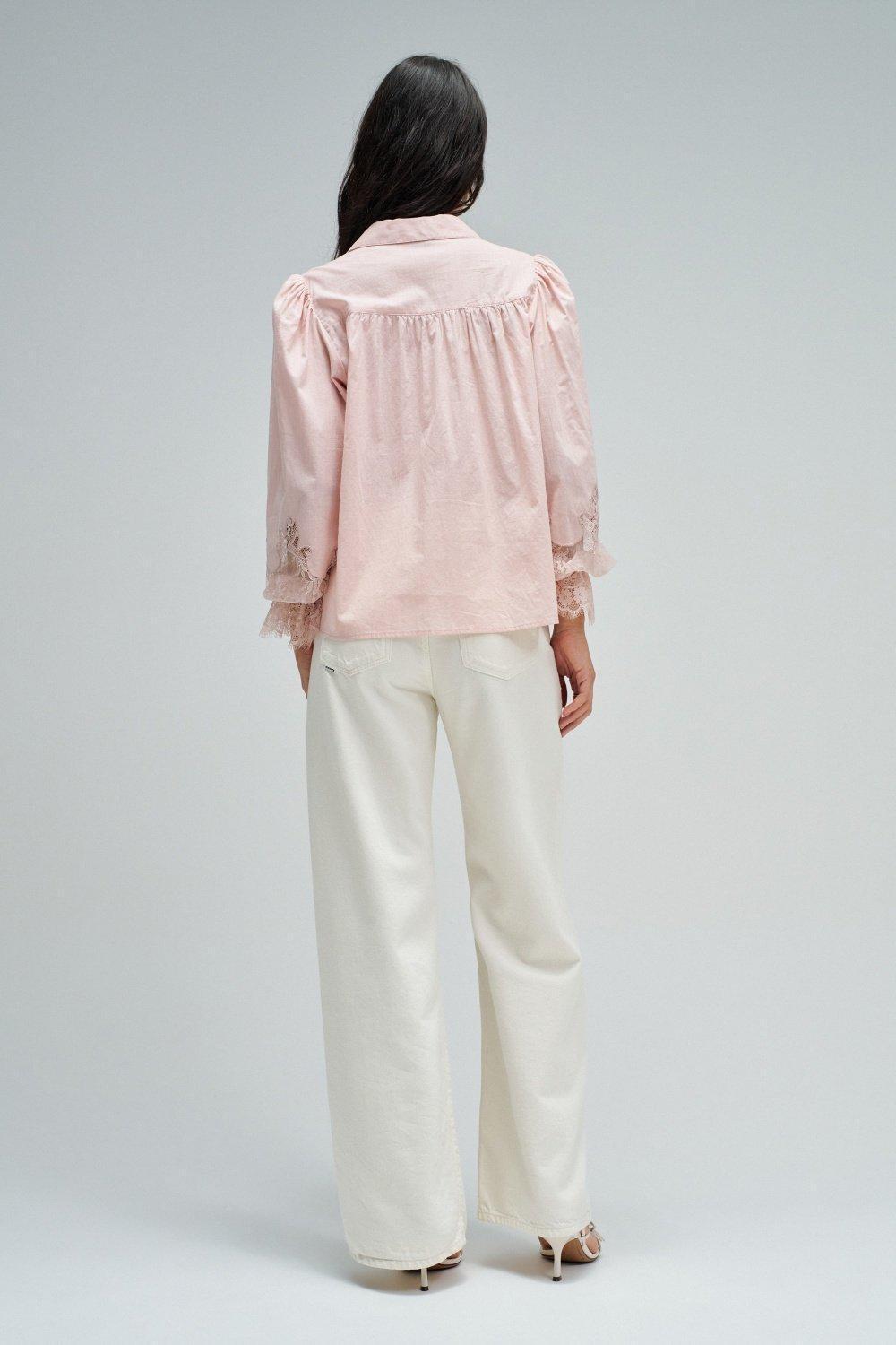 Shirt With Lace, Light Pink, large image number 3