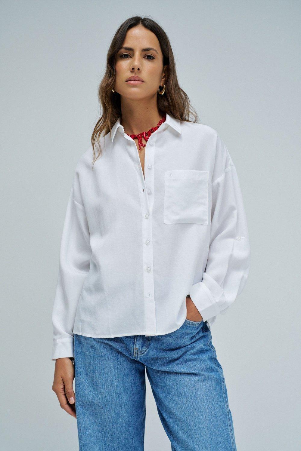 Lightdenim Shirt, White, large image number 0