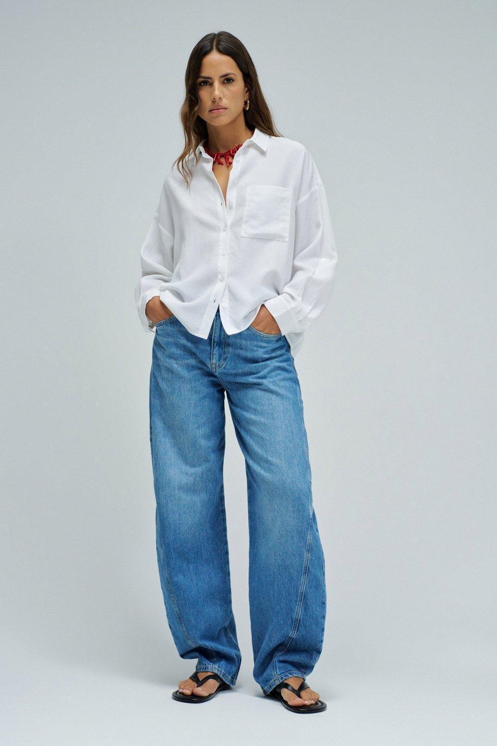Lightdenim Shirt, White, large image number 1