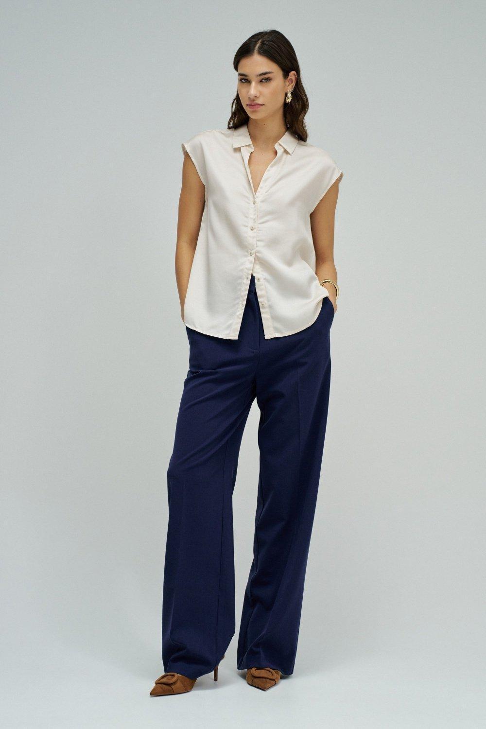 Blouse With Pattern, Beige, medium