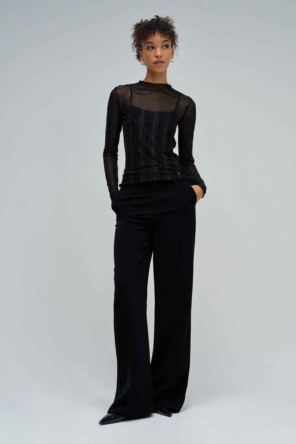 Tulle Sweater, Black, medium