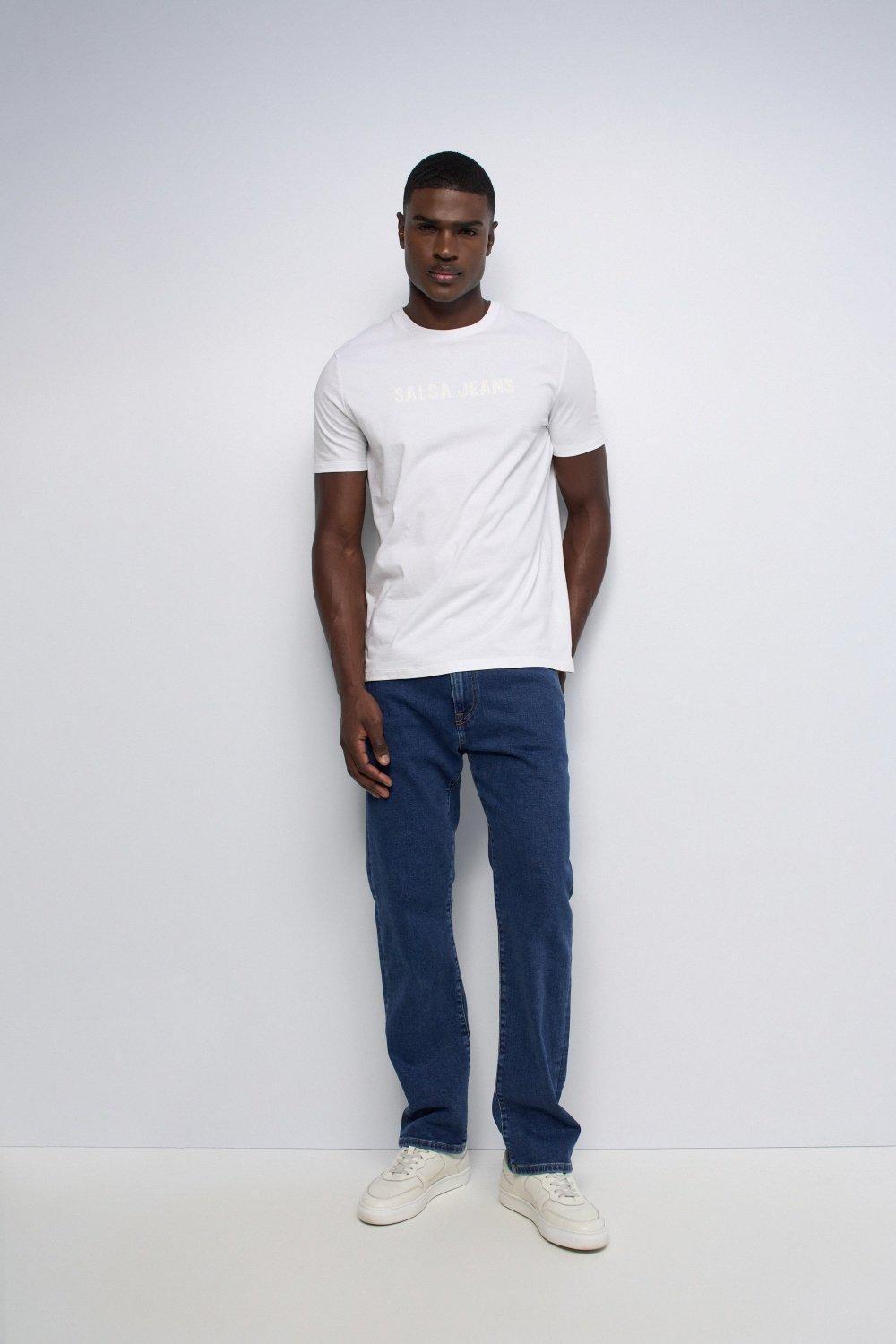 T Shirt With Branding, White, medium