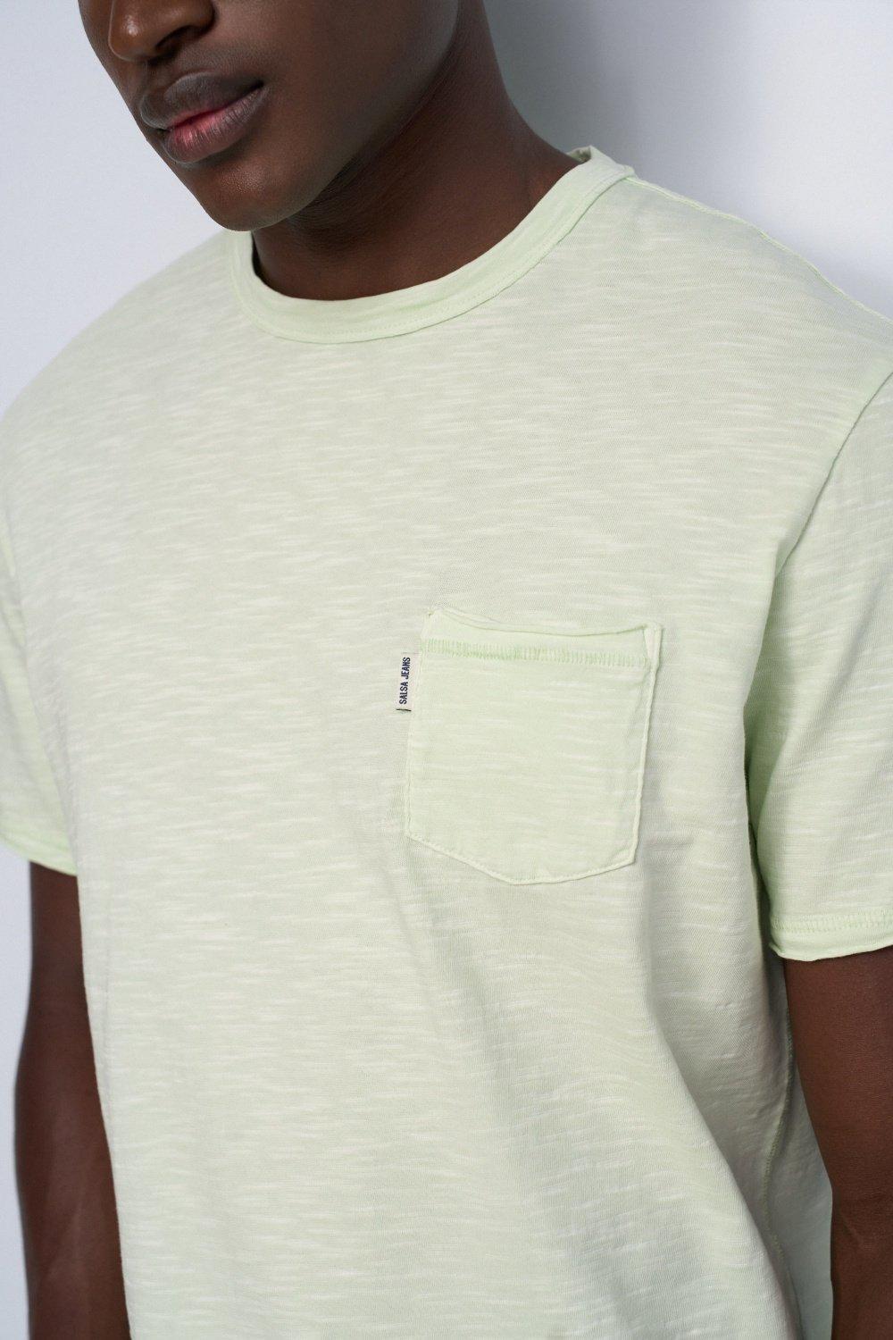 T Shirt With Pocket, Lime Green, large image number 4