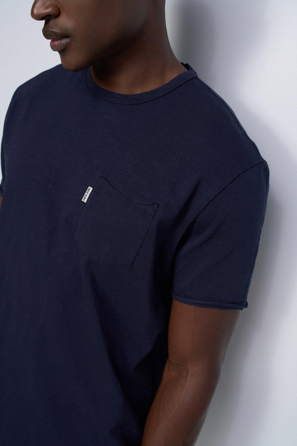 T Shirt With Pocket, Navy, large image number 4