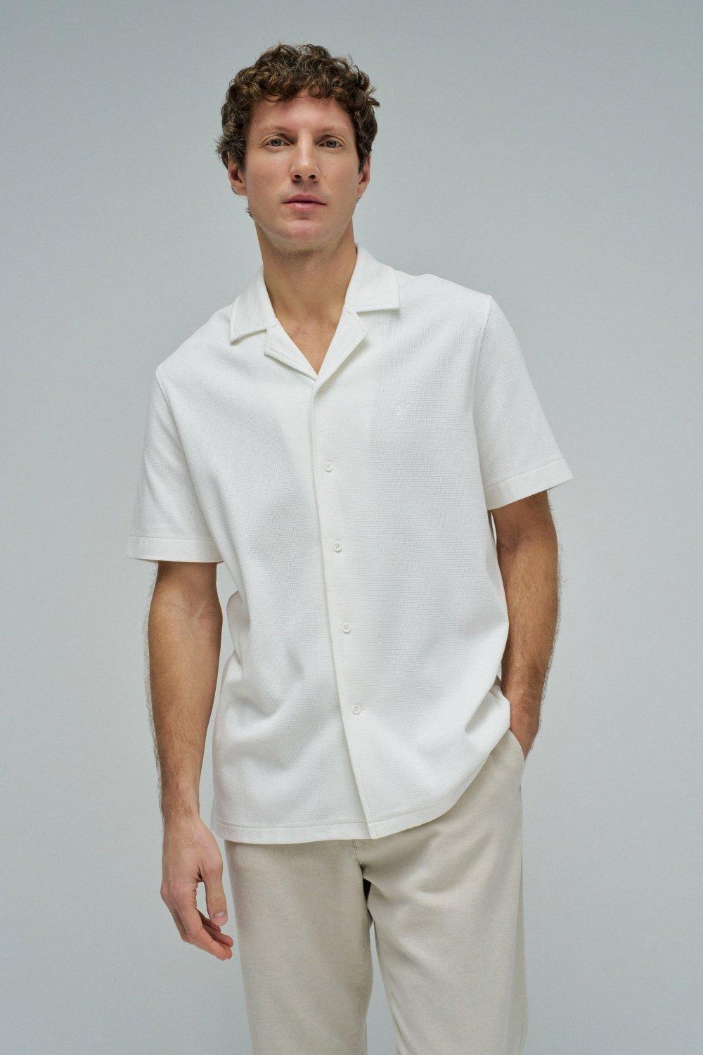 Textured Shirt, Pearl, medium