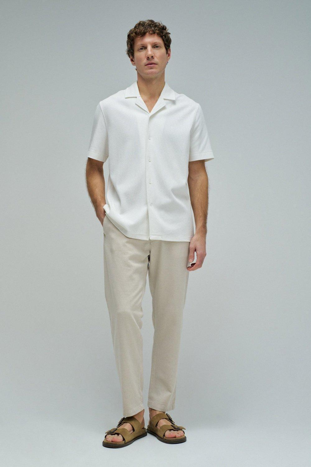 Textured Shirt, Pearl, medium