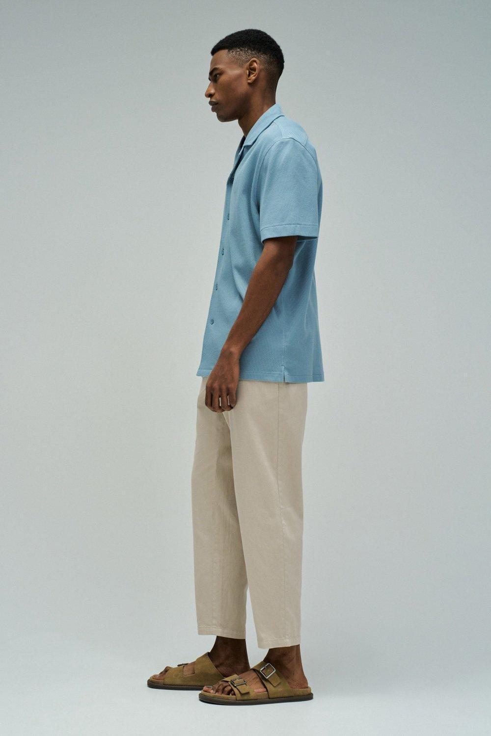 Textured Shirt, Blue, medium