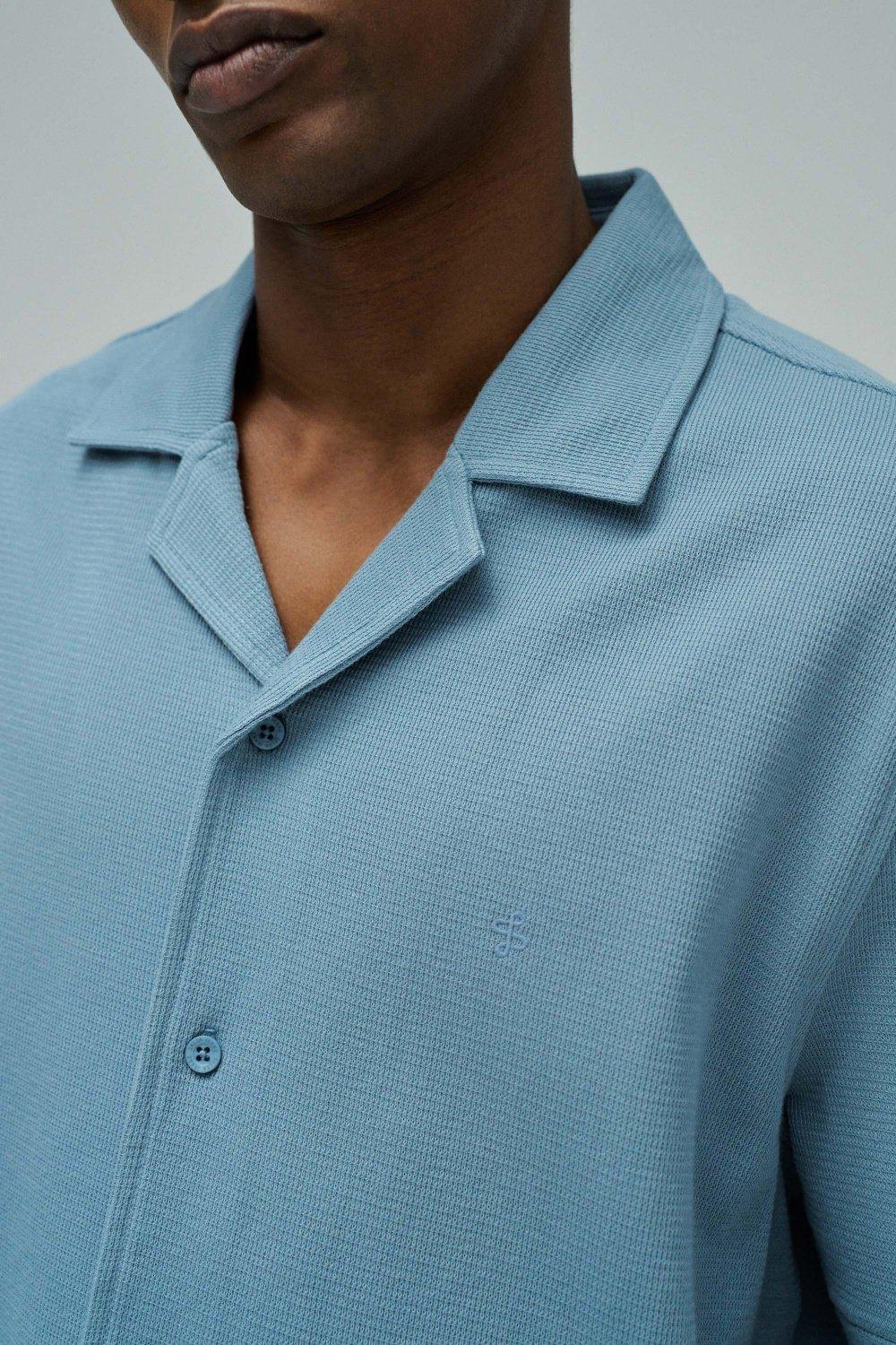 Textured Shirt, Blue, large image number 4