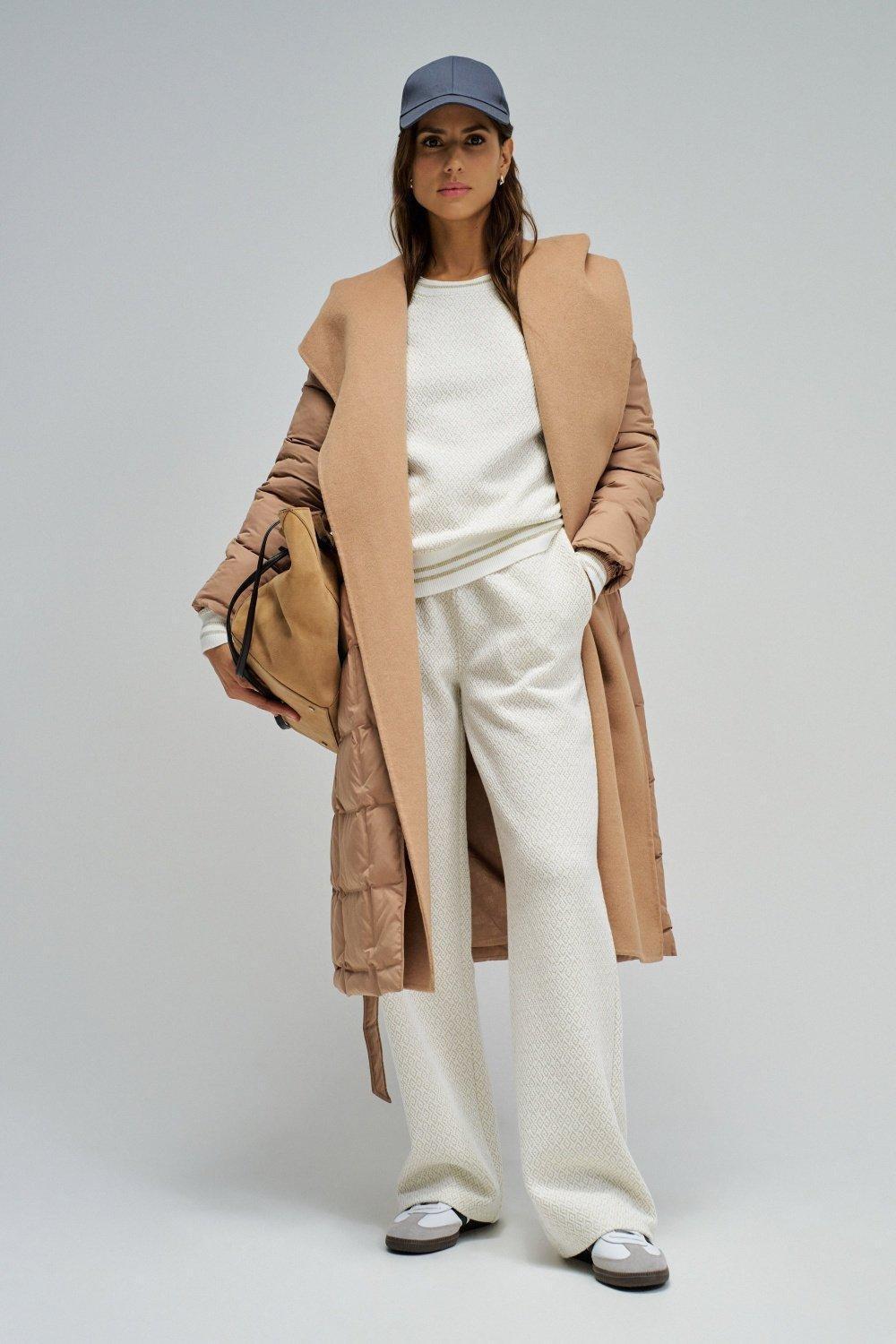 Sweatshirt With Jacquard And Lurex, Beige, large image number 1