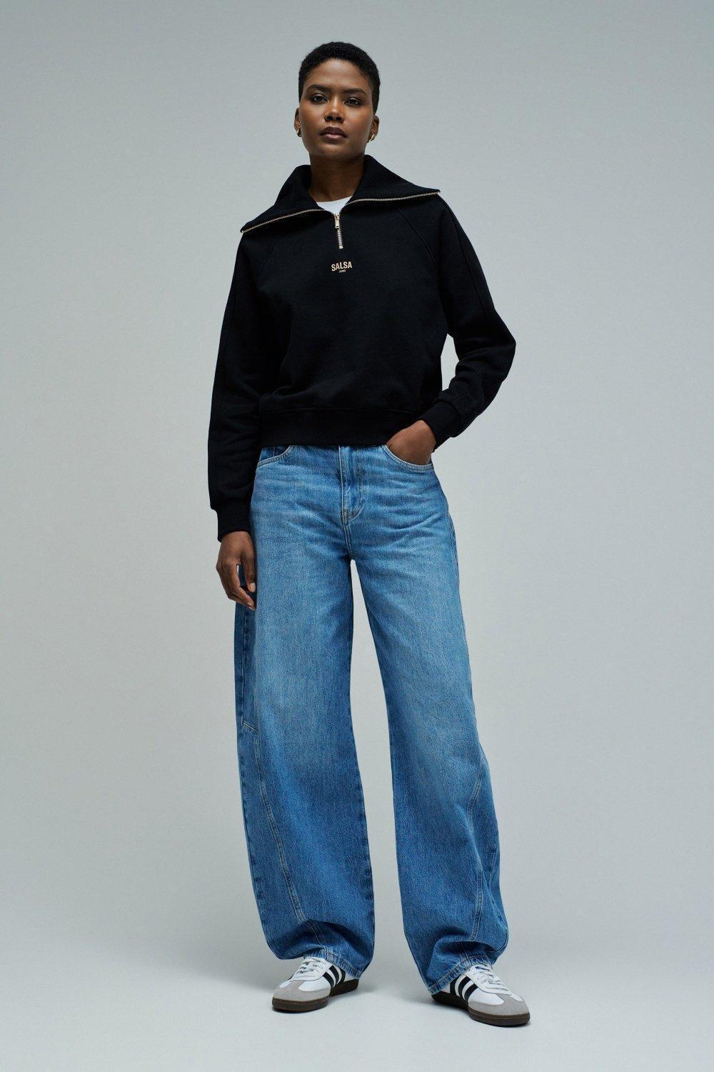 Sweatshirt With Half Zip, , large image number 1