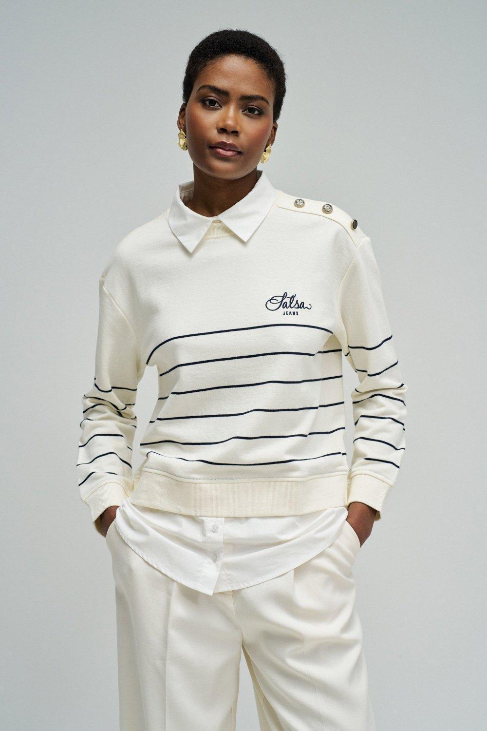 Combined T-Shirt With Shirt, Beige, large image number 0