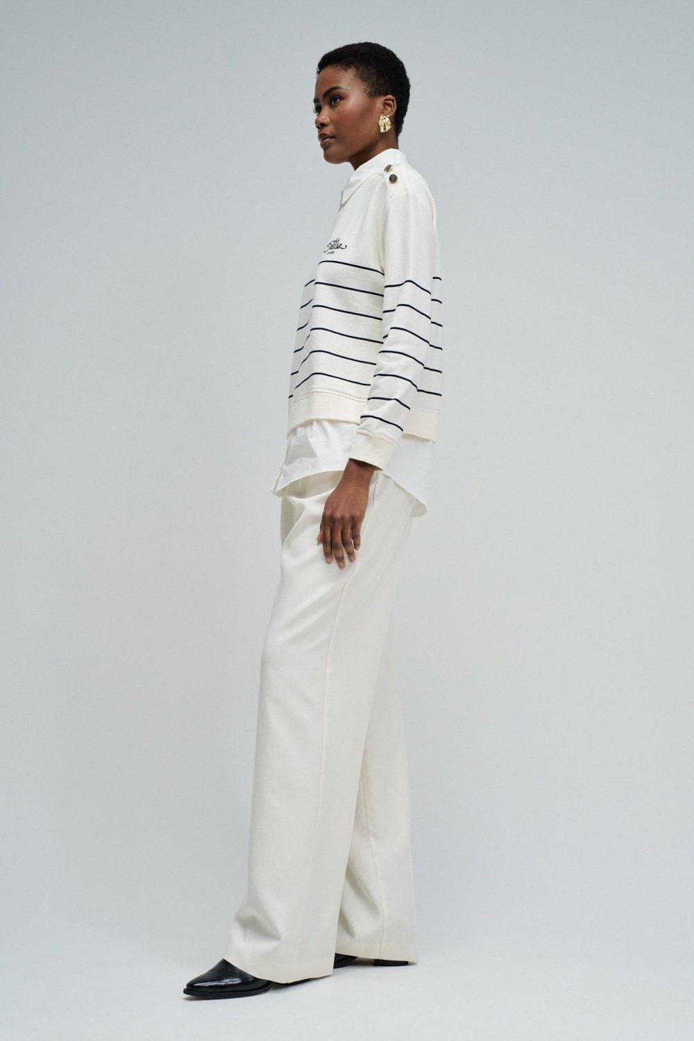 Combined T-Shirt With Shirt, Beige, large image number 2