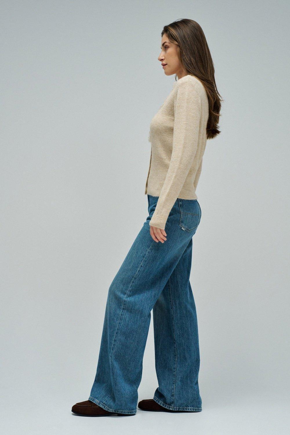 Cardigan With Lace, Cream, large image number 2