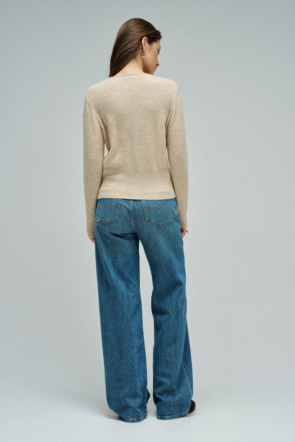 Cardigan With Lace, Cream, large image number 3