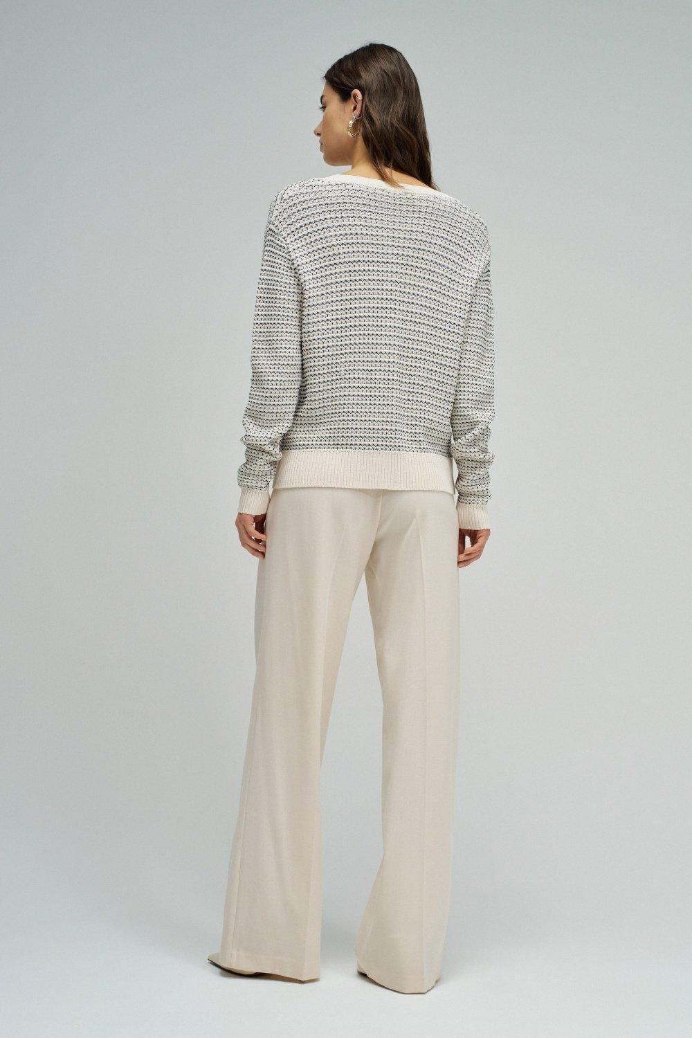 Chanel-Style Cardigan, Beige, large image number 3