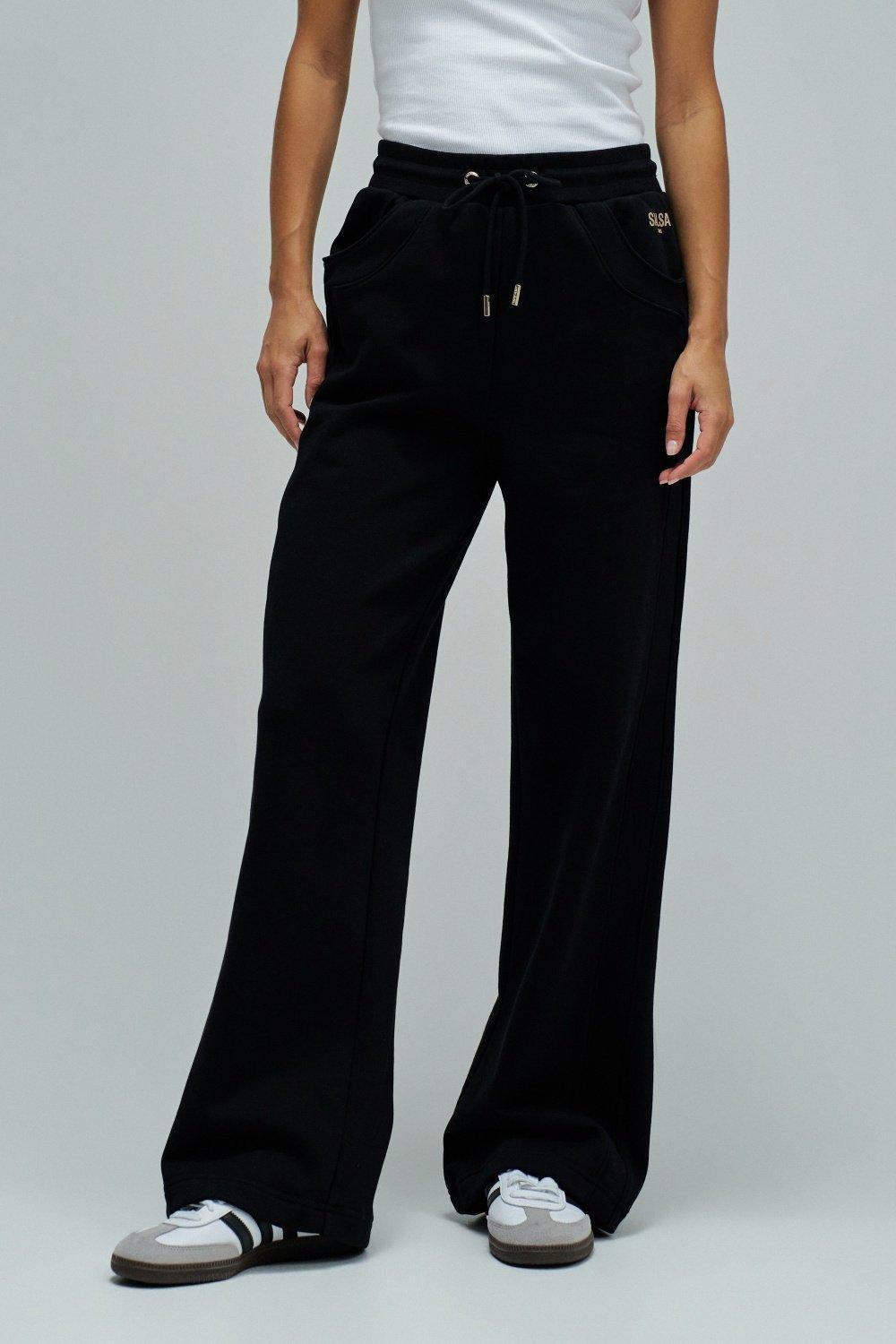 Joggers Pants With Branding, Black, medium