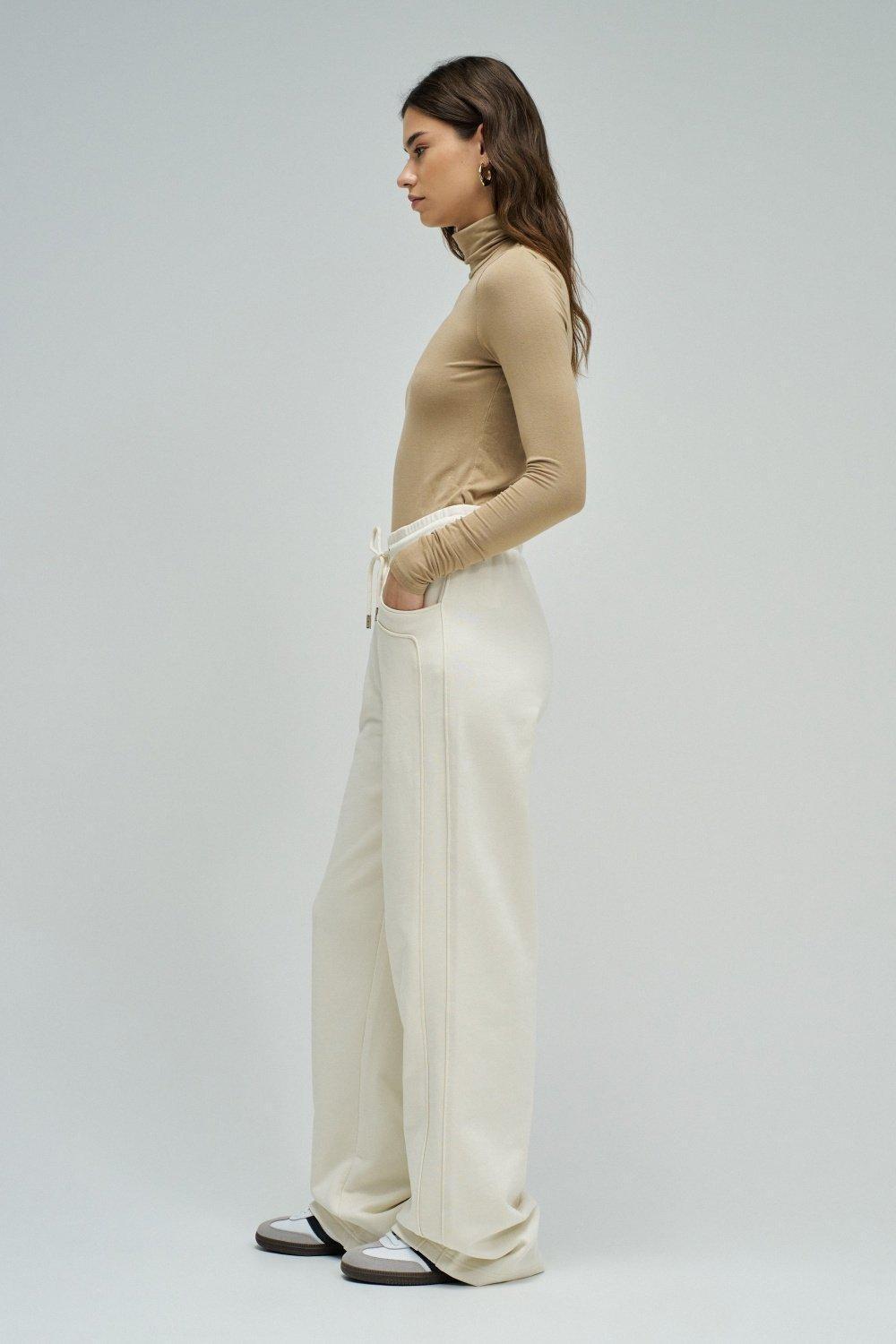 Joggers Pants With Branding, Beige, large image number 2