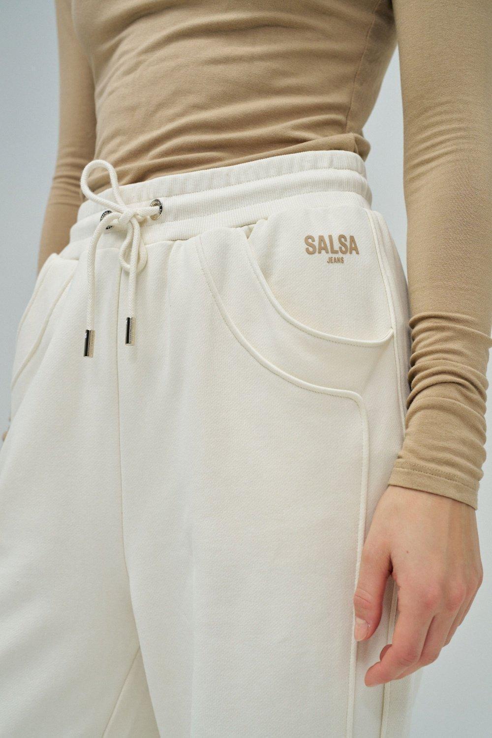 Joggers Pants With Branding, Beige, large image number 4