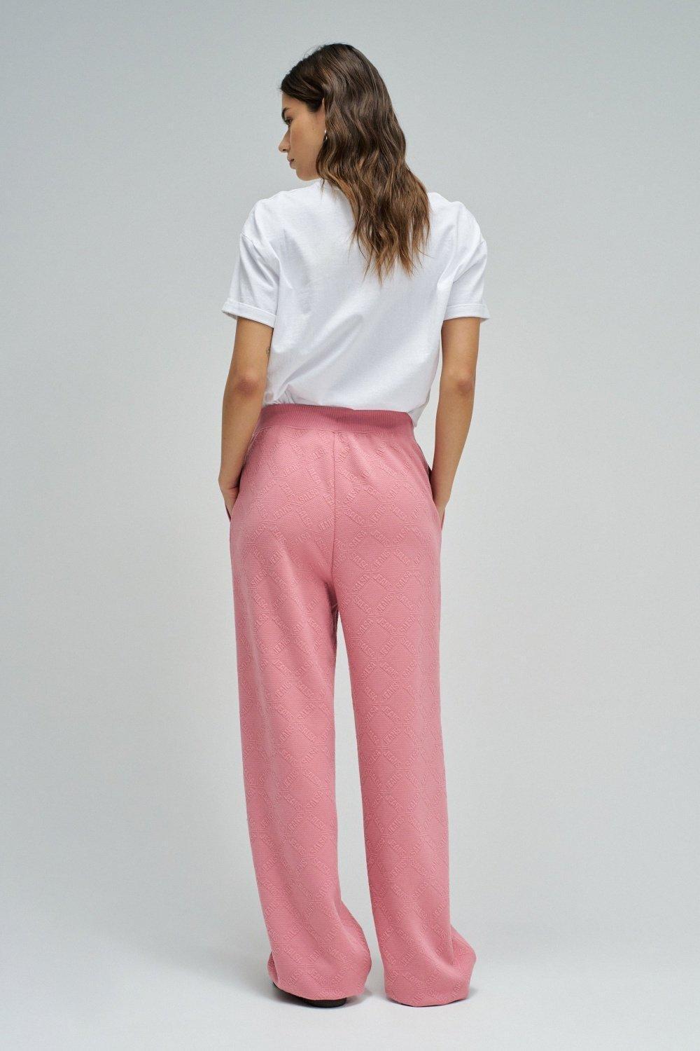 Joggers Pants With Jacquard, Pink, large image number 3