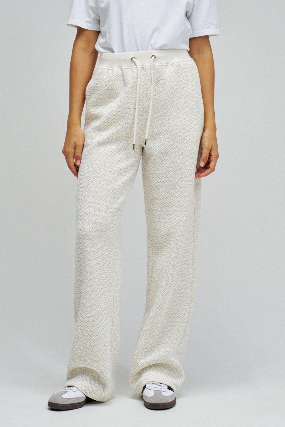 Jacquard And Lurex Joggers, Beige, medium