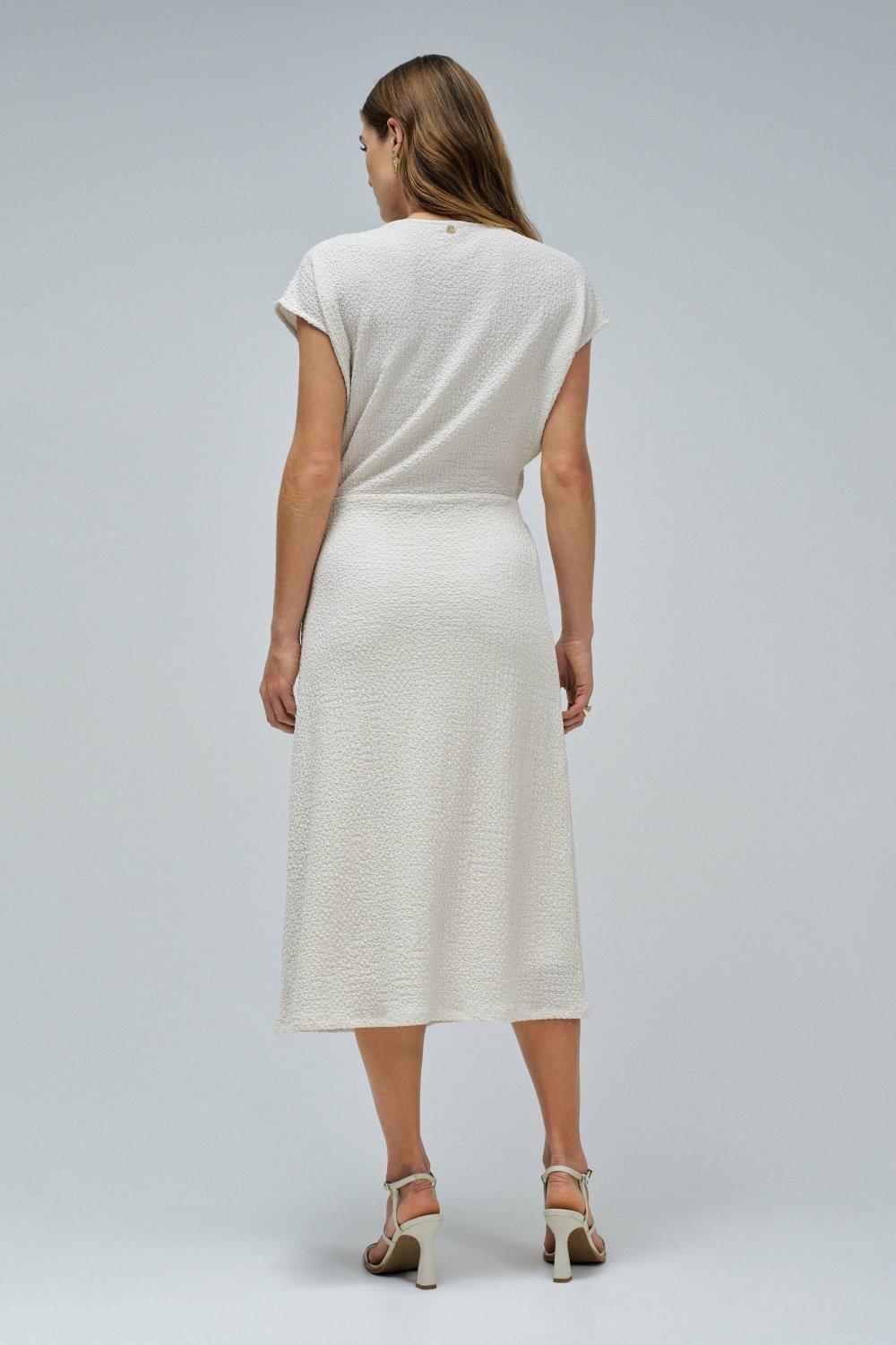 Dress With Texture , Beige, large image number 3
