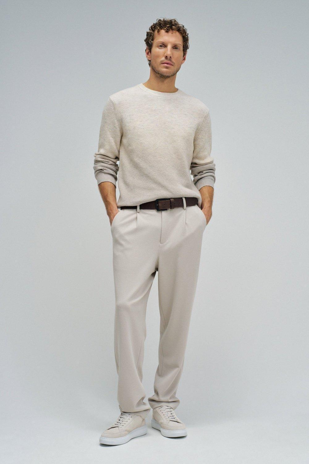Wool Jumper With Gradient Effect, Pearl, medium