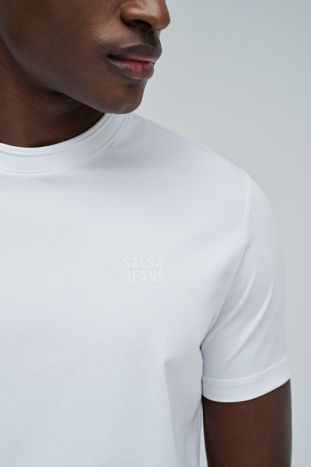 T-Shirt With Branding, White, large image number 4