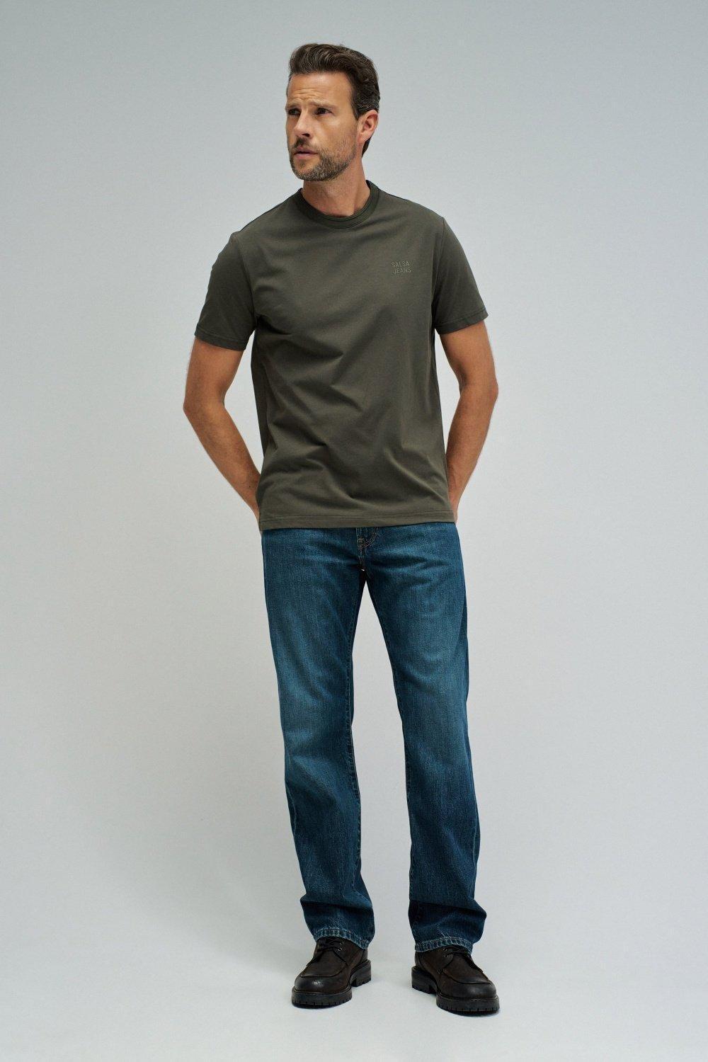 T-Shirt With Branding, Green, medium