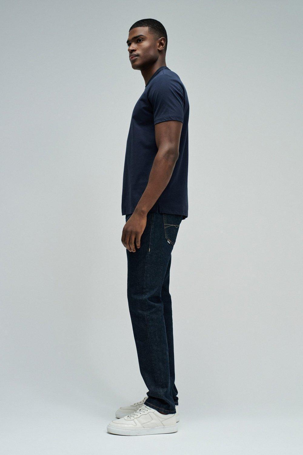 T-Shirt With Branding, Navy, medium