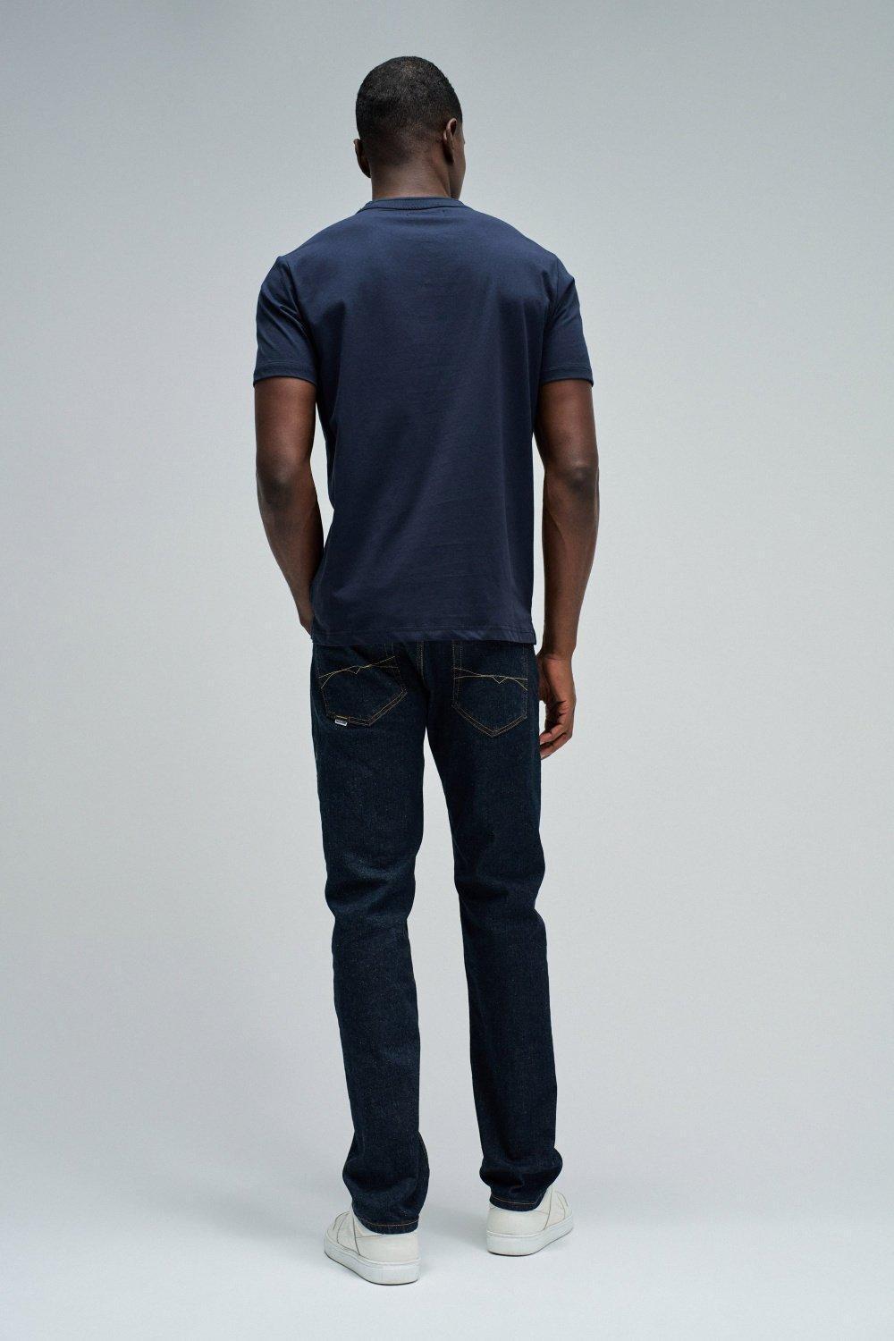 T-Shirt With Branding, Navy, large image number 3