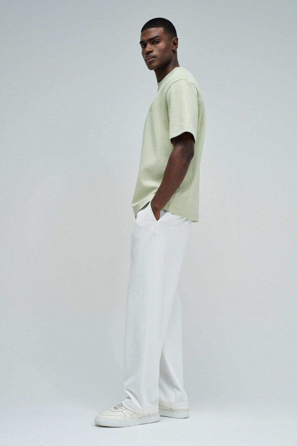 T-Shirt With Branding, Lime Green, medium