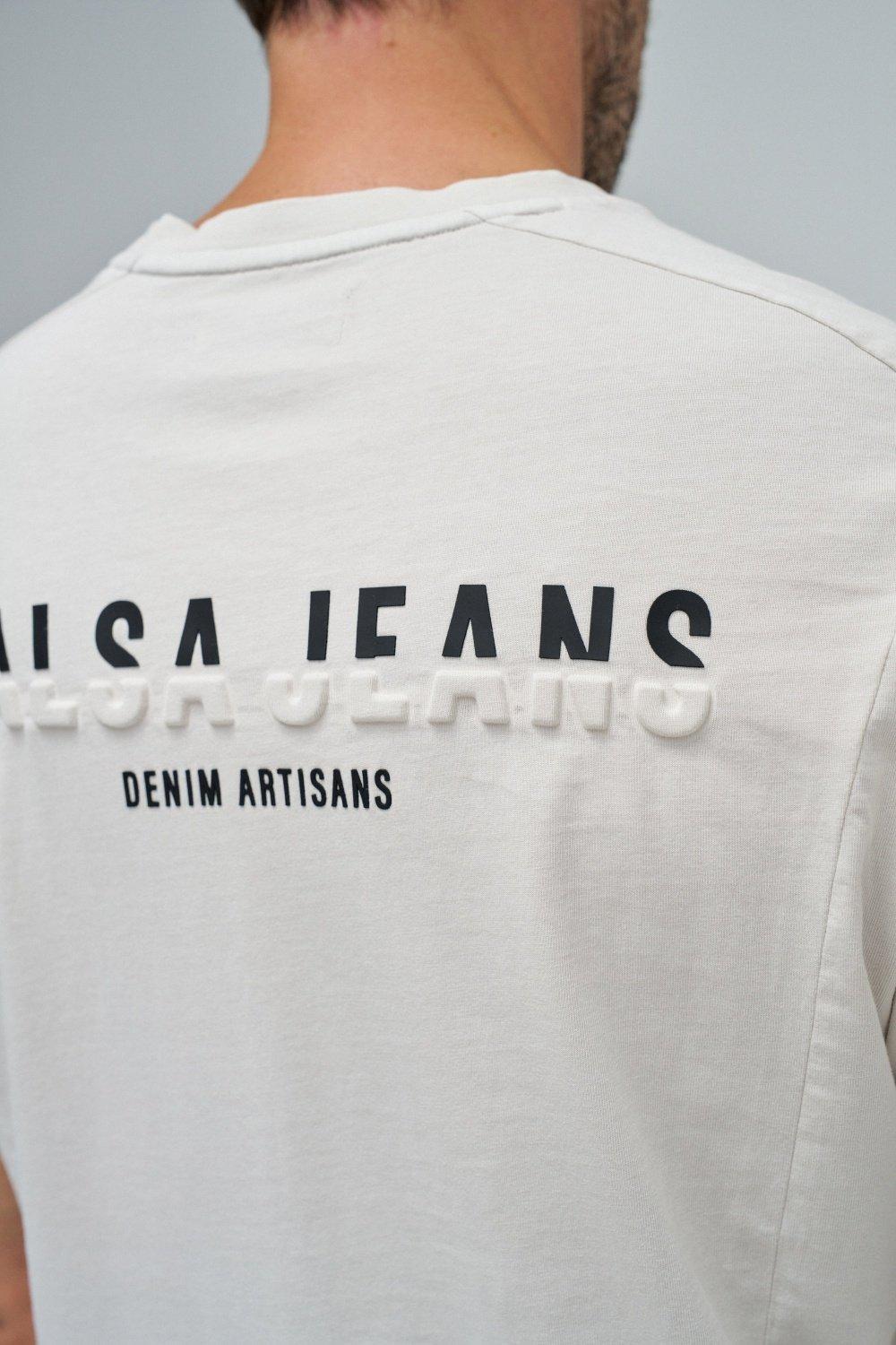 T-Shirt With Branding, Cream, large image number 4